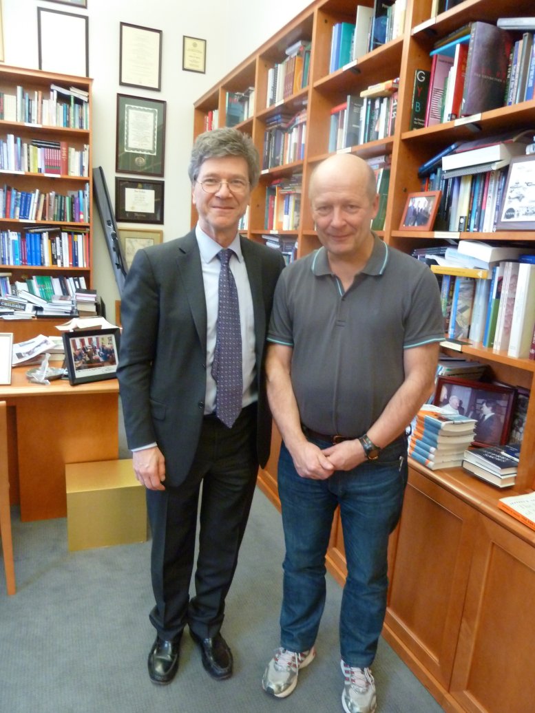 Meeting with Prof. Jeff Sachs, director of the Earth Institute at Columbia University, March 2014